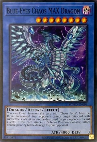 Blue Eyes Chaos MAX Dragon Unlimited Misprint Structure Deck: Blue-Eyes White Destiny Yu-Gi-Oh! card