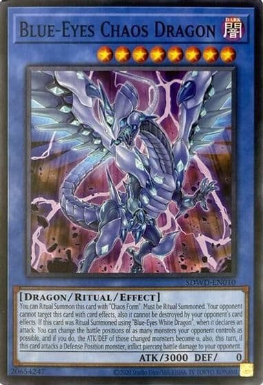 Blue Eyes Chaos Dragon Unlimited Misprint Structure Deck: Blue-Eyes White Destiny Yu-Gi-Oh! card