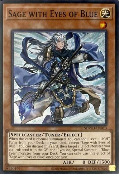 Sage with Eyes of Blue Unlimited Misprint Structure Deck: Blue-Eyes White Destiny Yu-Gi-Oh! card