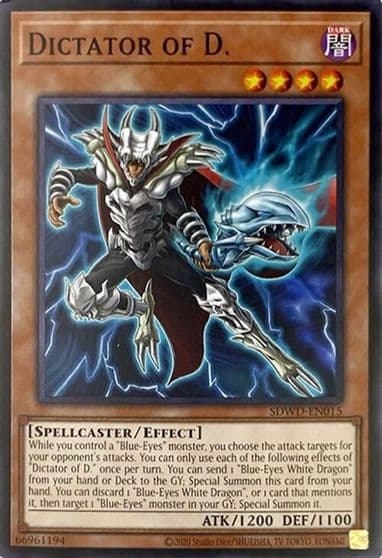 Dictator of D Unlimited Misprint Structure Deck: Blue-Eyes White Destiny Yu-Gi-Oh! card