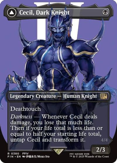 Cecil Dark Knight Borderless FINAL FANTASY Magic card