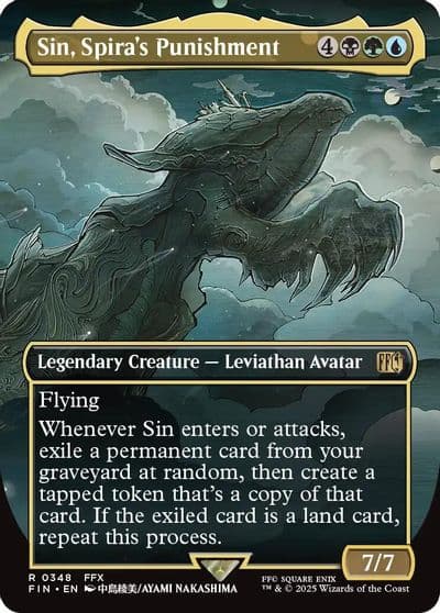 Sin Spiras Punishment Borderless FINAL FANTASY Magic card