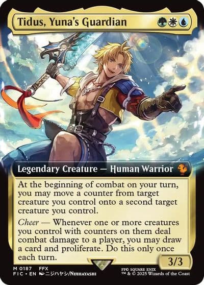 Tidus Yunas Guardian Extended Art Commander: FINAL FANTASY Magic card