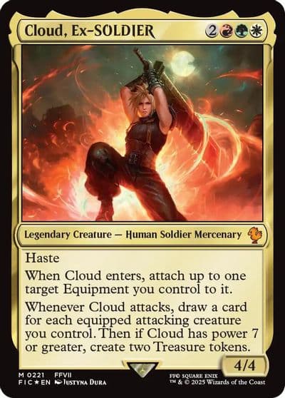 Cloud Ex SOLDIER Surge Foil Commander: FINAL FANTASY Magic card
