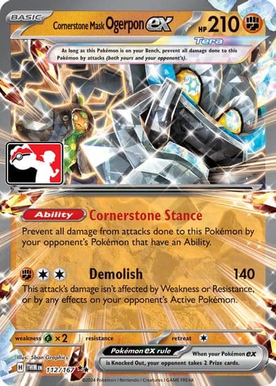Cornerstone Mask Ogerpon ex Prize Pack Series Cards Pokemon card