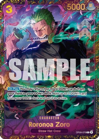 Roronoa Zoro Championship 25 26 Regionals Season 1 One Piece Promotion Cards One Piece card
