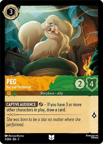 Peg Natural Performer Archazia's Island Lorcana card