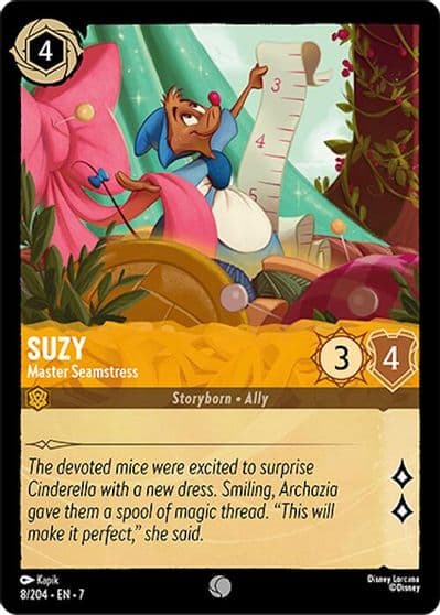Suzy Master Seamstress Archazia's Island Lorcana card