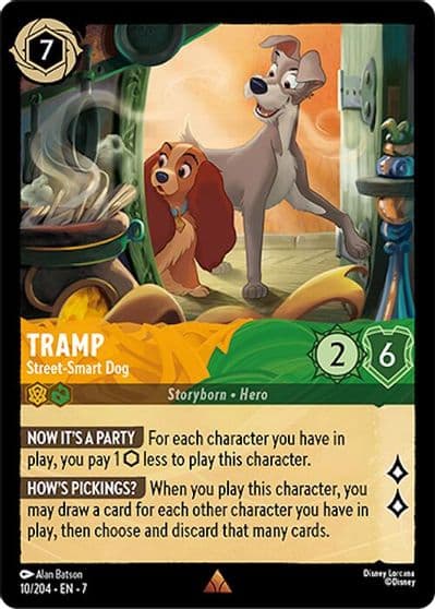 Tramp Street Smart Dog Archazia's Island Lorcana card