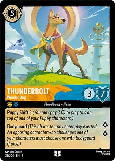 Thunderbolt Wonder Dog Archazia's Island Lorcana card