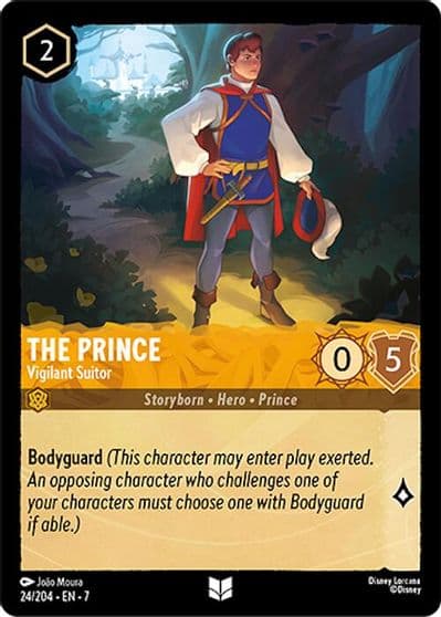The Prince Vigilant Suitor Archazia's Island Lorcana card