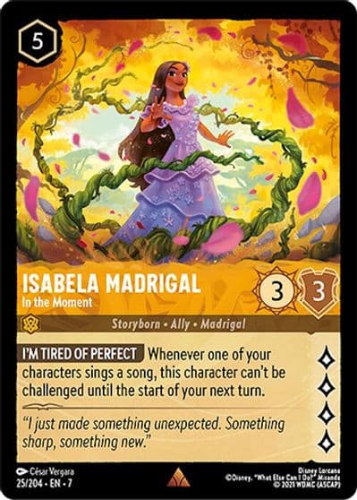 Isabela Madrigal In the Moment Archazia's Island Lorcana card