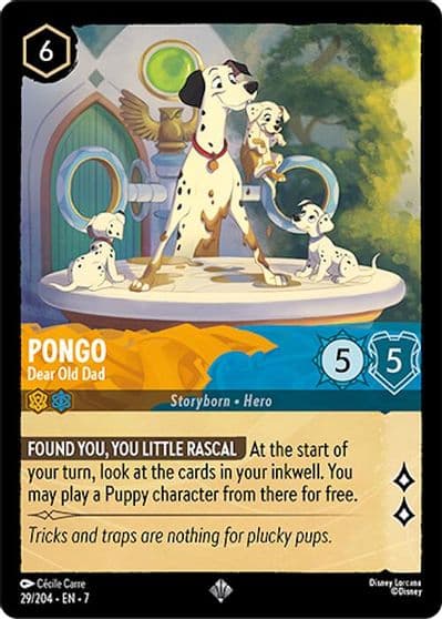 Pongo Dear Old Dad Archazia's Island Lorcana card
