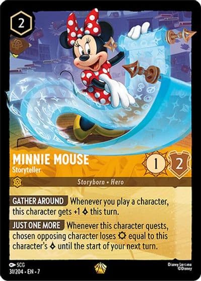Minnie Mouse Storyteller Archazia's Island Lorcana card