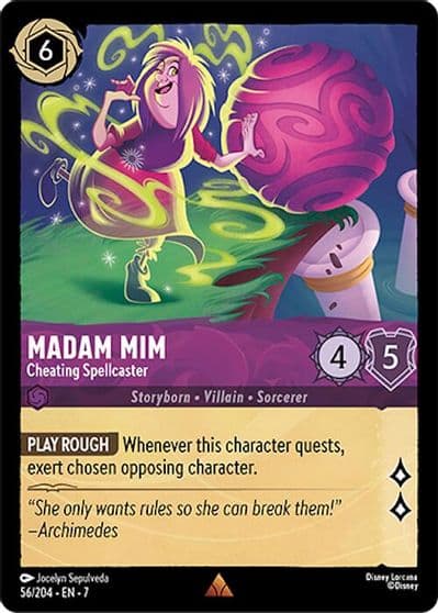 Madam Mim Cheating Spellcaster Archazia's Island Lorcana card