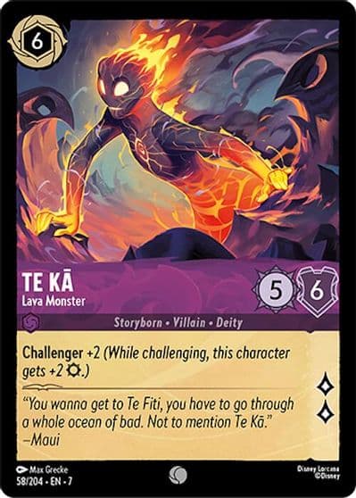Te Ka Lava Monster Archazia's Island Lorcana card