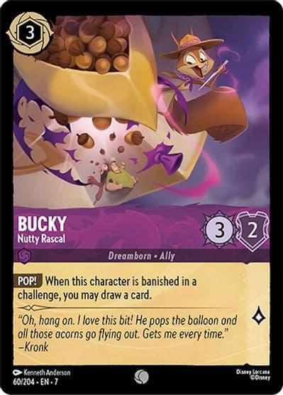 Bucky Nutty Rascal Archazia's Island Lorcana card