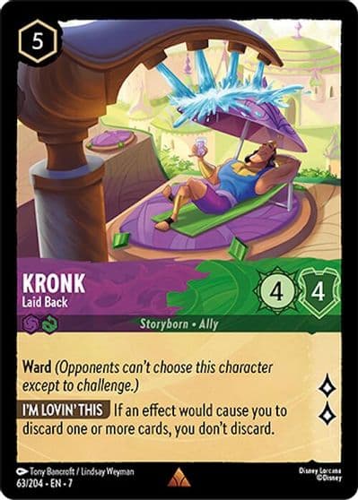 Kronk Laid Back Archazia's Island Lorcana card