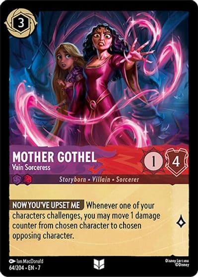 Mother Gothel Vain Sorceress Archazia's Island Lorcana card