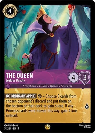The Queen Jealous Beauty Archazia's Island Lorcana card