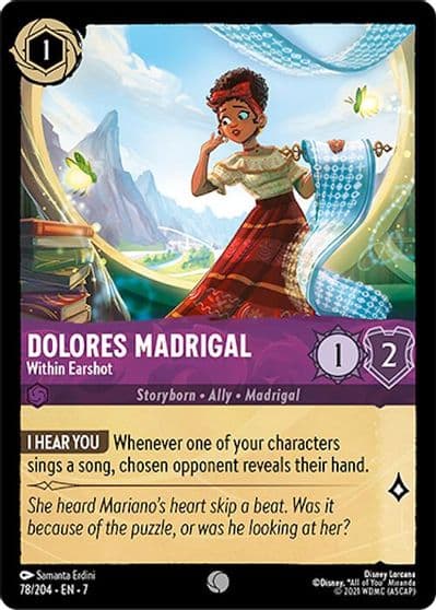 Dolores Madrigal Within Earshot Archazia's Island Lorcana card