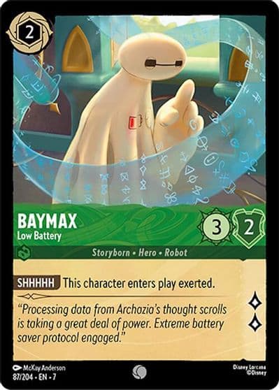 Baymax Low Battery Archazia's Island Lorcana card