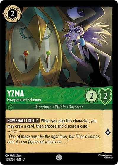 Yzma Exasperated Schemer Archazia's Island Lorcana card