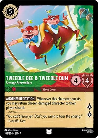 Tweedledee and Tweedledum Strange Storytellers Archazia's Island Lorcana card