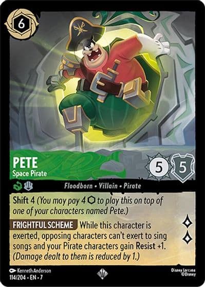 Pete Space Pirate Archazia's Island Lorcana card