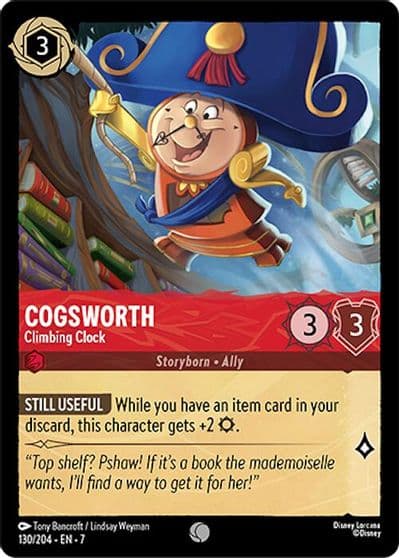 Cogsworth Climbing Clock Archazia's Island Lorcana card