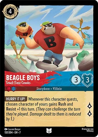 Beagle Boys Small Time Crooks Archazia's Island Lorcana card