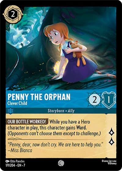 Penny the Orphan Clever Child Archazia's Island Lorcana card