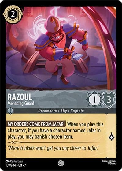 Razoul Menacing Guard Archazia's Island Lorcana card