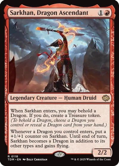 Sarkhan Dragon Ascendant Tarkir: Dragonstorm Magic card