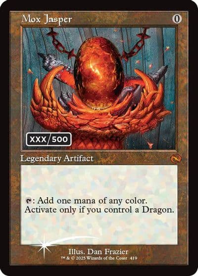 Mox Jasper Serial Numbered Tarkir: Dragonstorm Magic card