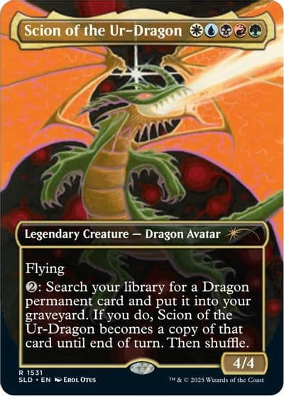 Scion of the Ur Dragon Rainbow Foil Secret Lair Drop Series Magic card