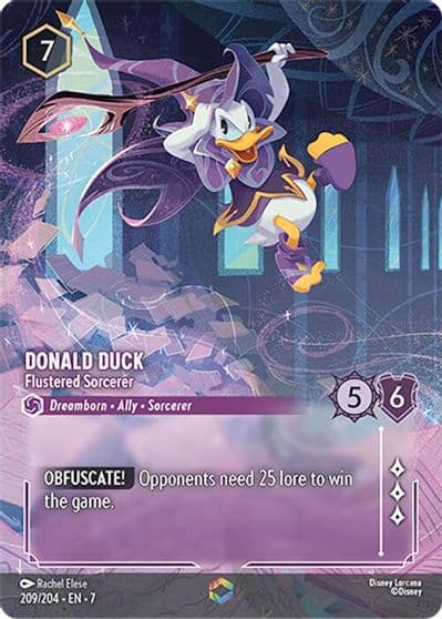 Donald Duck Flustered Sorcerer Enchanted Archazia's Island Lorcana card