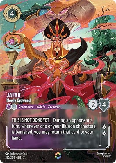 Jafar Newly Crowned Enchanted Archazia's Island Lorcana card