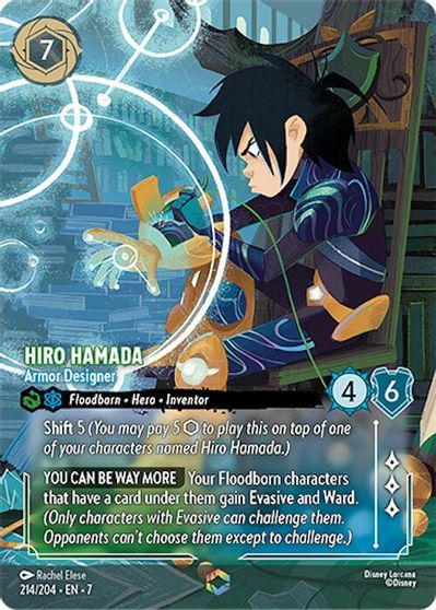 Hiro Hamada Armor Designer Enchanted Archazia's Island Lorcana card