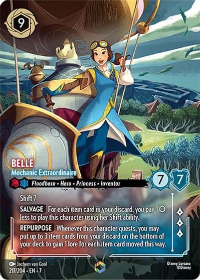 Belle Mechanic Extraordinaire Enchanted Archazia's Island Lorcana card
