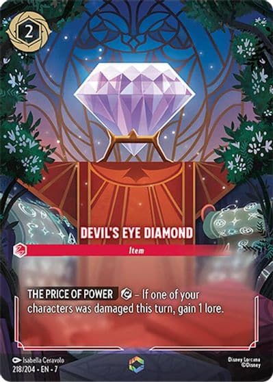 Devils Eye Diamond Enchanted Archazia's Island Lorcana card