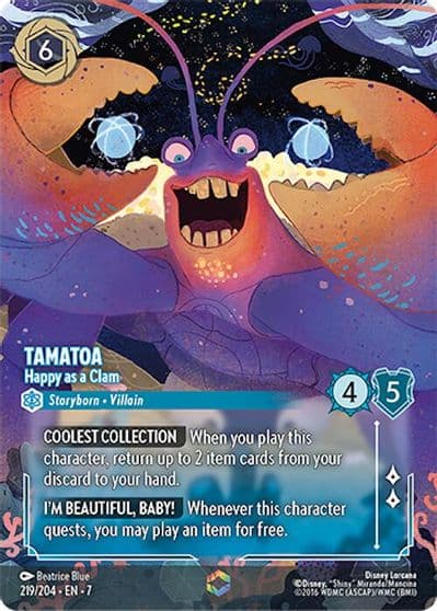 Tamatoa Happy as a Clam Enchanted Archazia's Island Lorcana card