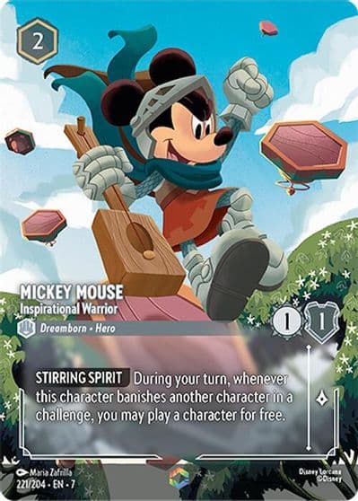 Mickey Mouse - Inspirational Warrior Archazia's Island Lorcana card