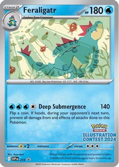 Feraligatr - 213 (Illustration Contest 2024) SV: Scarlet & Violet Promo Cards Pokemon card
