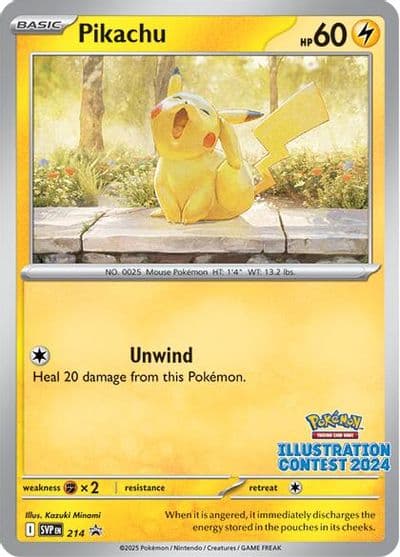 Pikachu - 214 (Illustration Contest 2024) SV: Scarlet & Violet Promo Cards Pokemon card