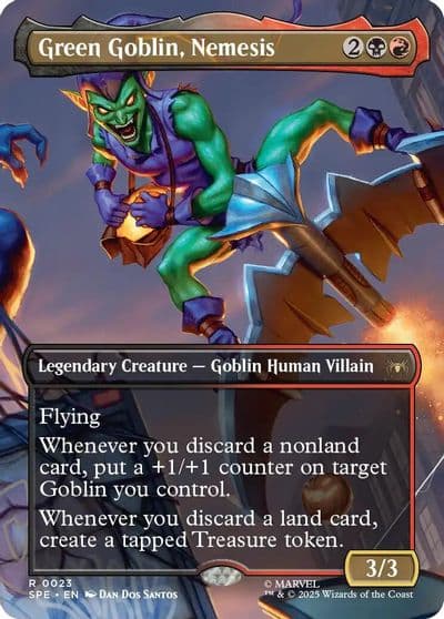 Green Goblin Nemesis Borderless Marvel's Spider-Man: Eternal-Legal Magic card
