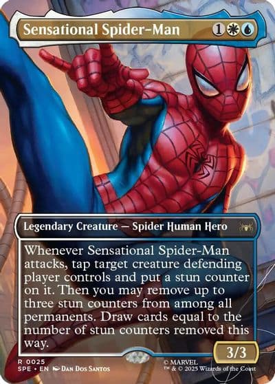 Sensational Spider Man Borderless Marvel's Spider-Man: Eternal-Legal Magic card