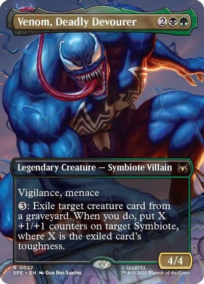 Venom Deadly Devourer Borderless Marvel's Spider-Man: Eternal-Legal Magic card