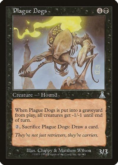 Plague Dogs Urza's Destiny Magic card