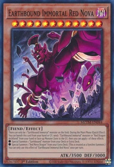 Earthbound Immortal Red Nova Maze of the Master Yu-Gi-Oh! card